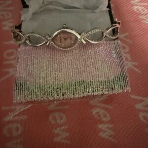 Silver Infinity Bracelet with Crystals